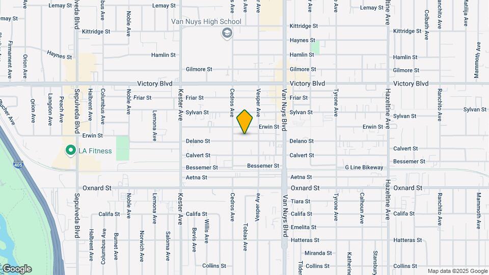 14635 Delano St Map and Location Details