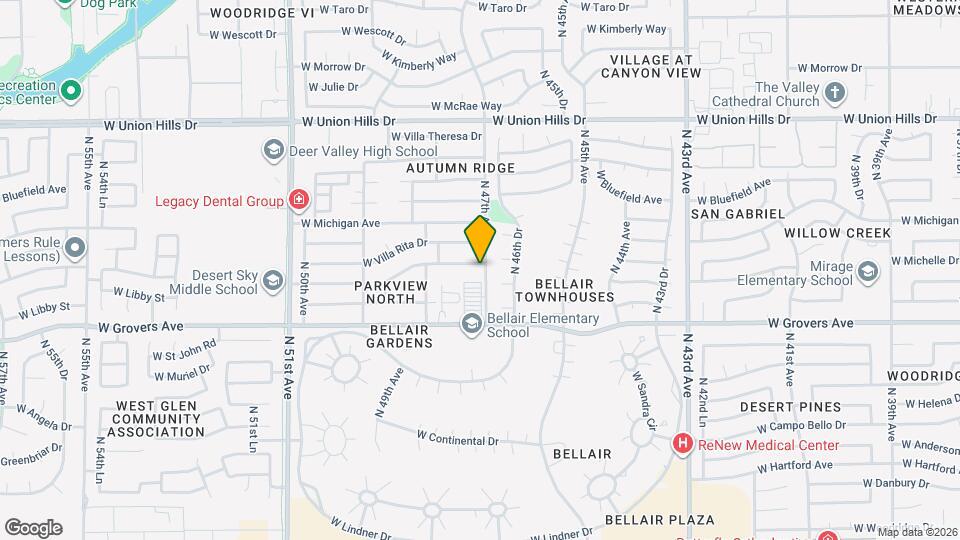 4701 W Charleston Ave Map and Location Details