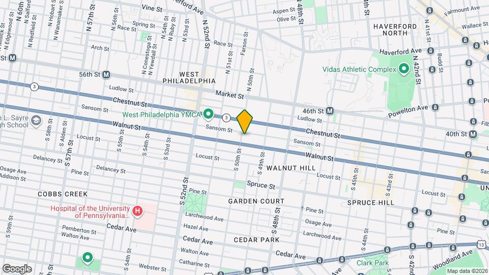 137 S 50th St, Unit 1 Bedroom Map and Location Details