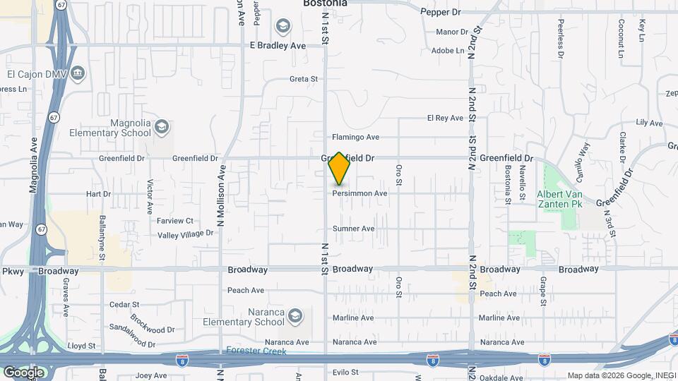 1118 Persimmon Ave Map and Location Details