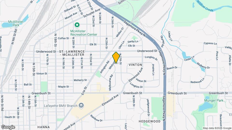 1821 Melbourne Rd Map and Location Details