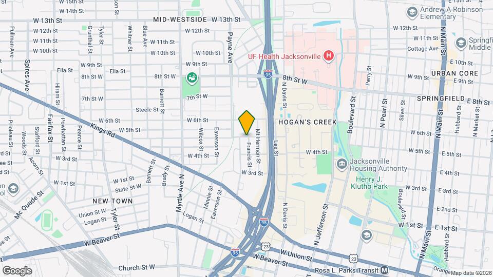 1454 Francis St Map and Location Details