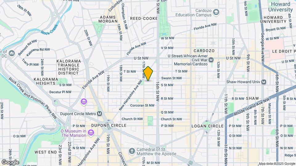 1625 S St NW Map and Location Details