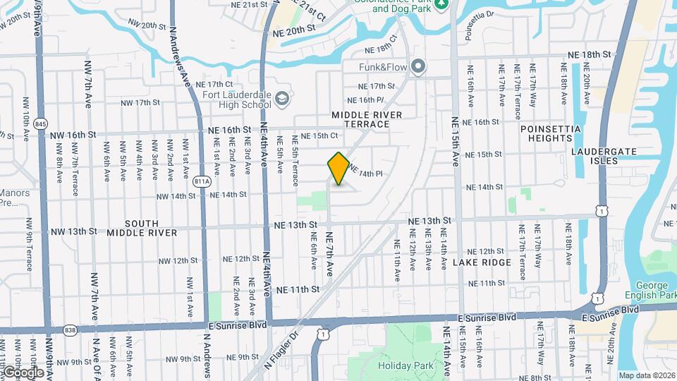 711 NE 14 St Map and Location Details