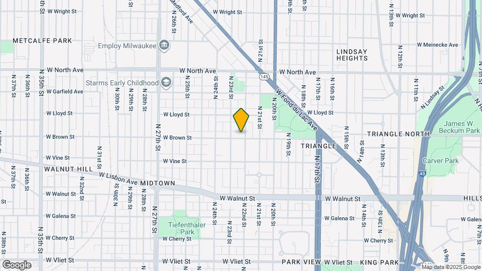 2208 W Brown St Map and Location Details