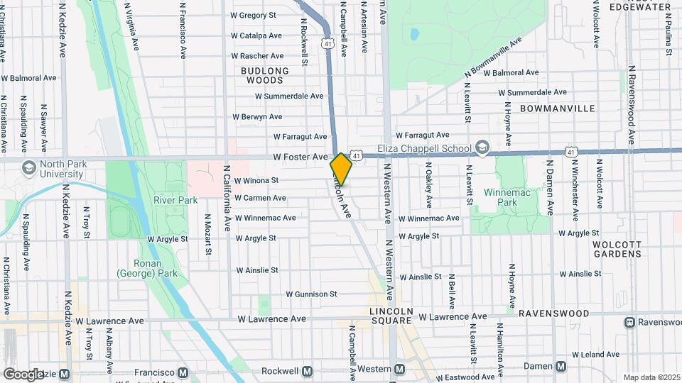 5107 N Lincoln Ave Map and Location Details