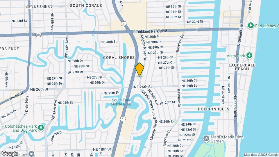 2625 Middle River Dr Map and Location Details