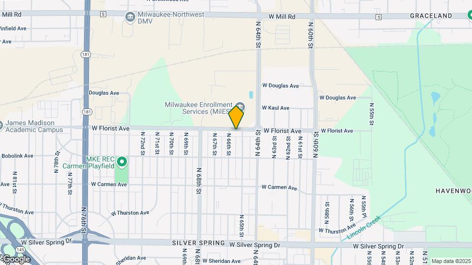 6515 W Florist Ave Map and Location Details