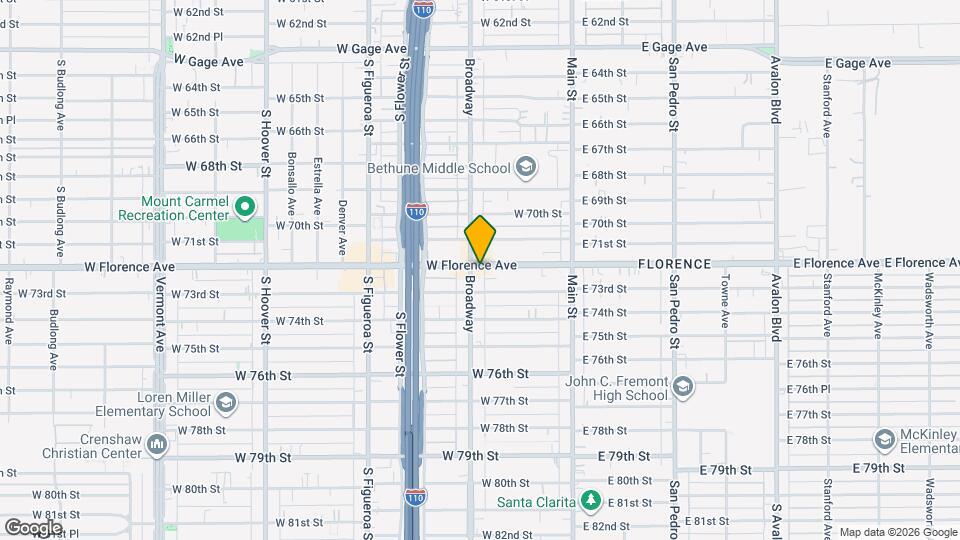 256 W Florence Ave Map and Location Details