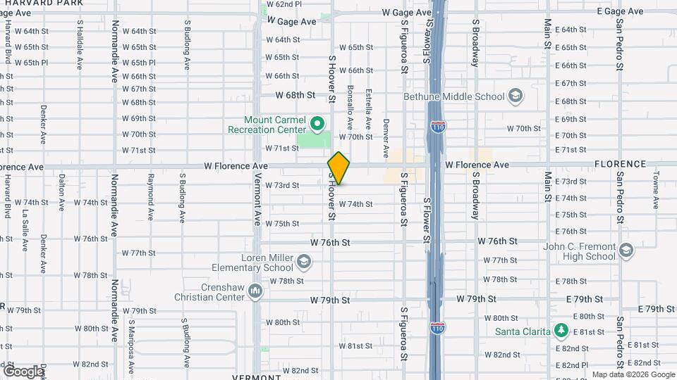 730 W 73rd St Mapa y Detalles de la Ubicación