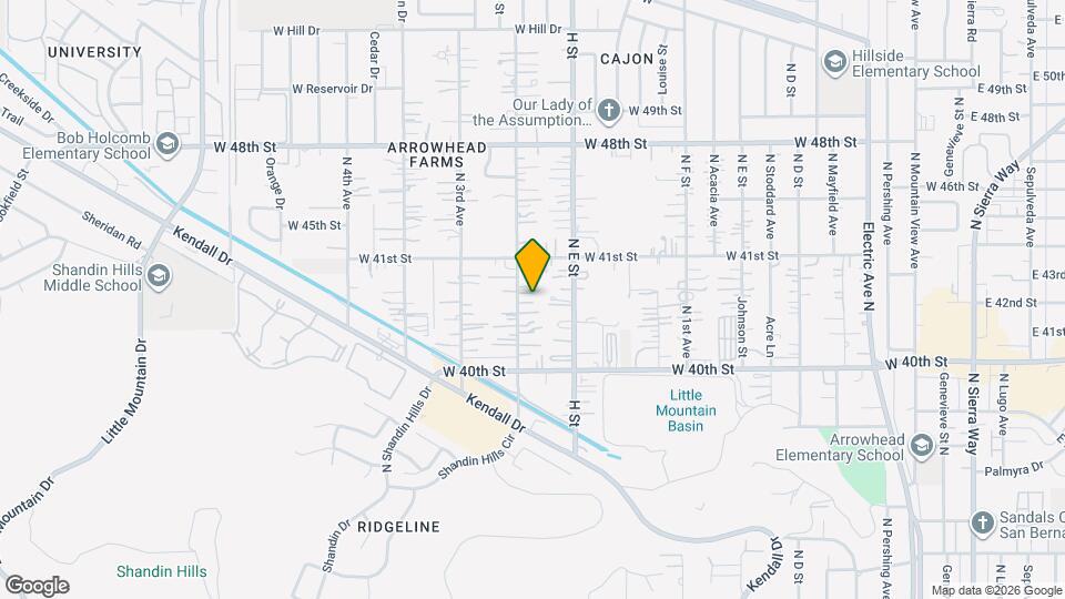 4051 N F St Map and Location Details