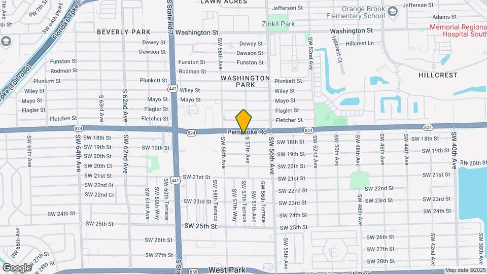 1750 SW 57th Ave Map and Location Details