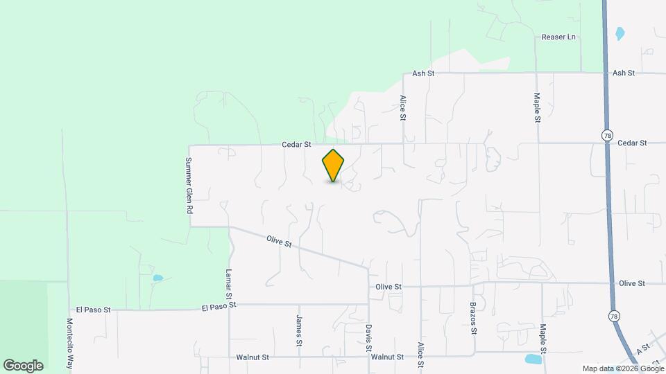 1716 Cedar St Map and Location Details