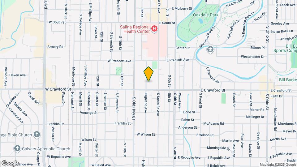 667 Highland Ave Map and Location Details