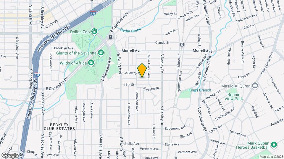 1019 E Waco Ave Map and Location Details