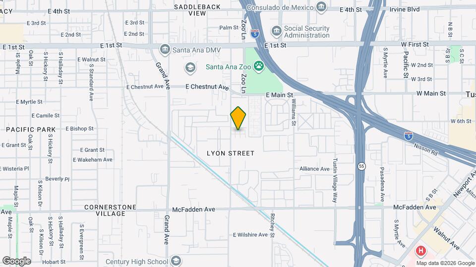 609 S Lyon St Map and Location Details