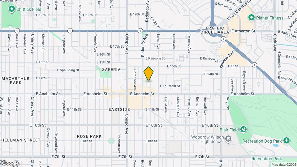 1365 Newport Ave Map and Location Details
