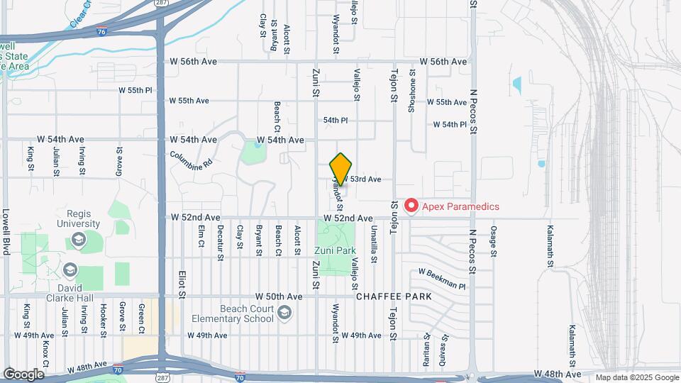 5260 Wyandot St Map and Location Details