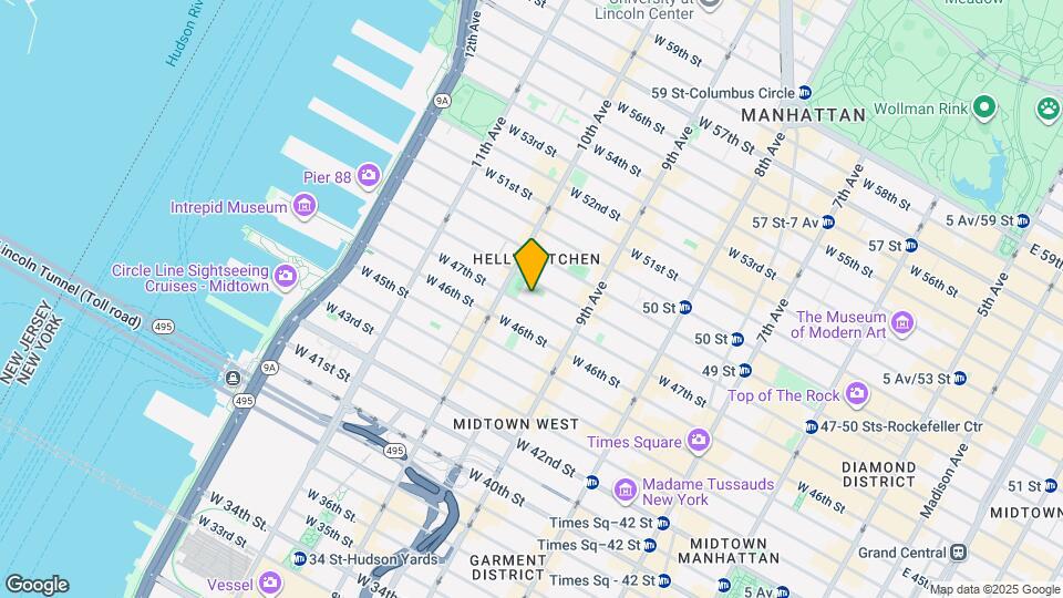 449 W 47th St Map and Location Details