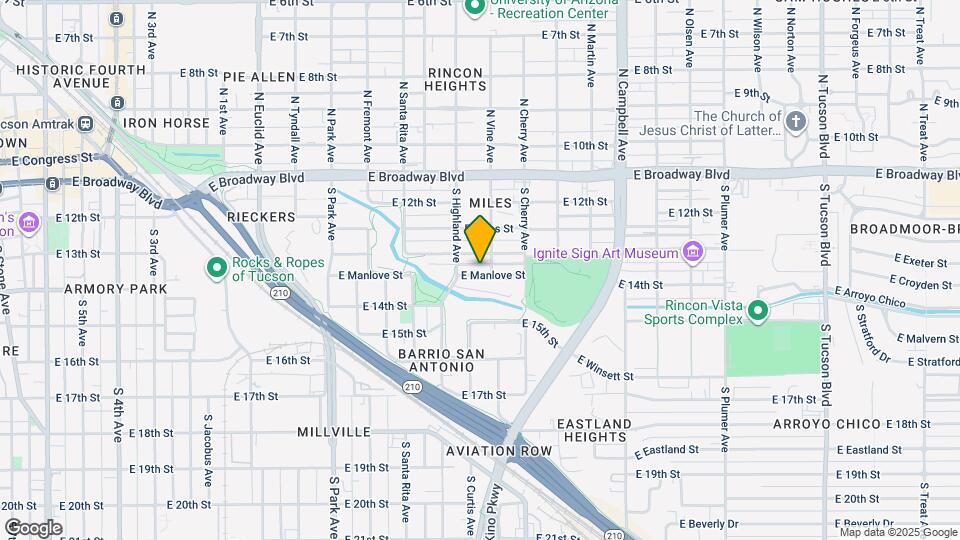 1437 E Manlove St Map and Location Details