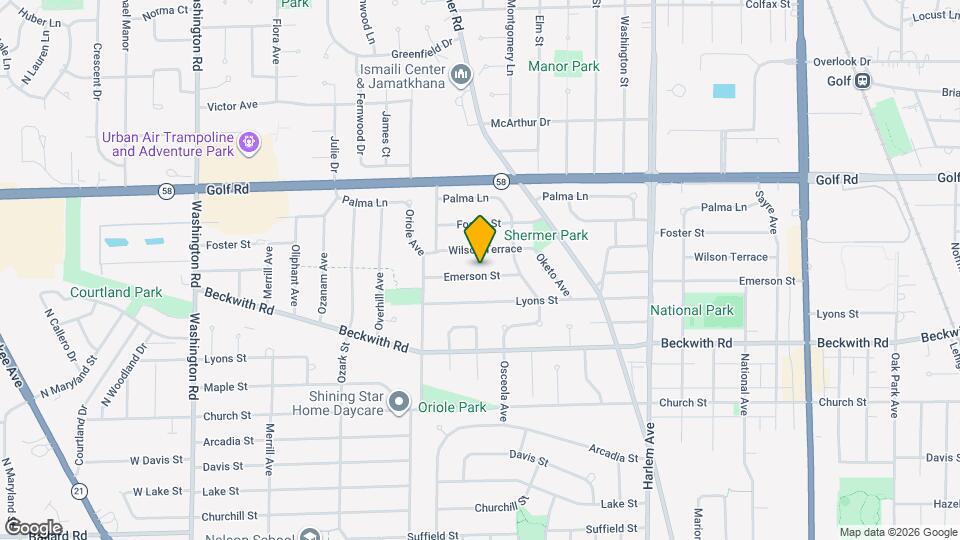 7504 Emerson St Map and Location Details