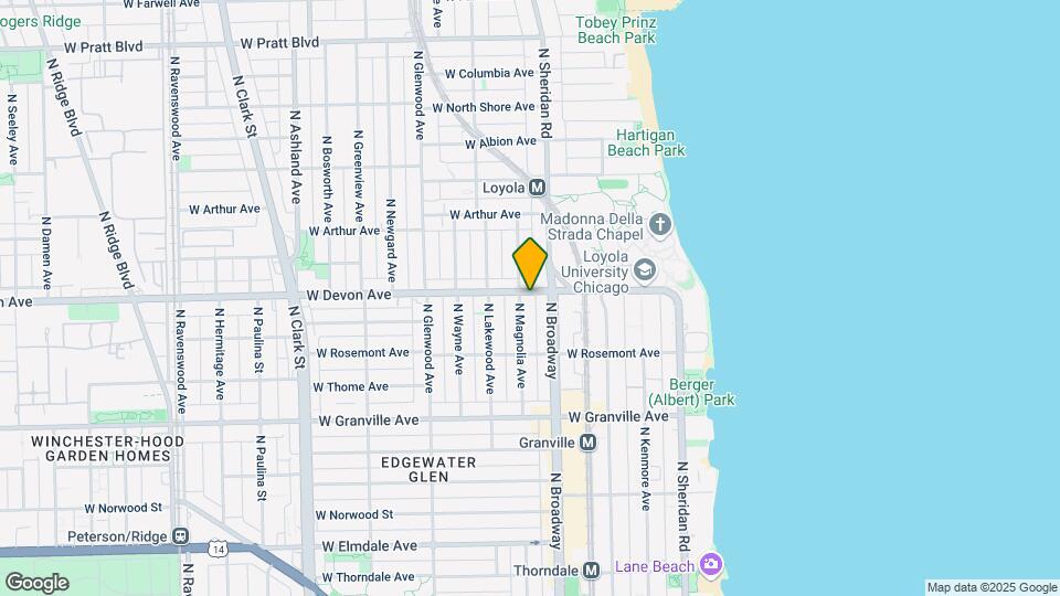 1219 W Devon Ave Mapa y Detalles de la Ubicación