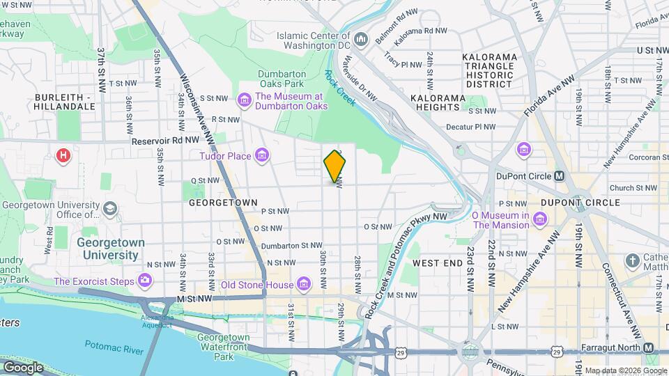 2908 Q St NW Mapa y Detalles de la Ubicación