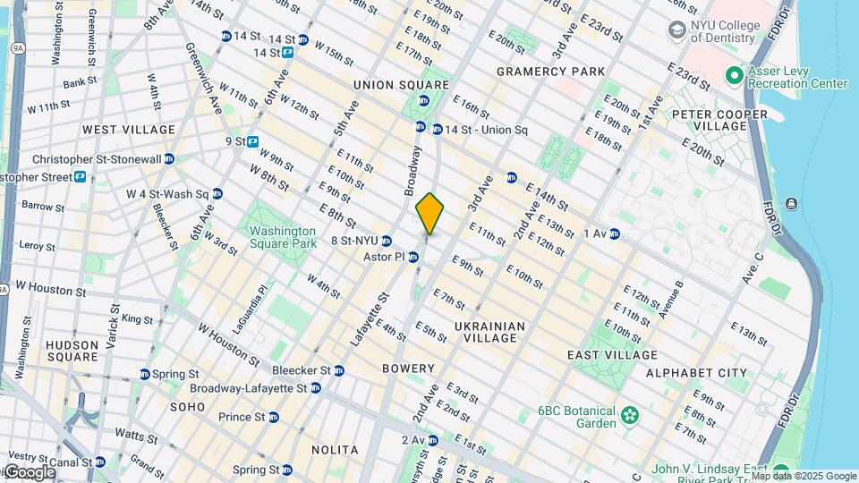 Prestige East Village Apartments Map and Location Details