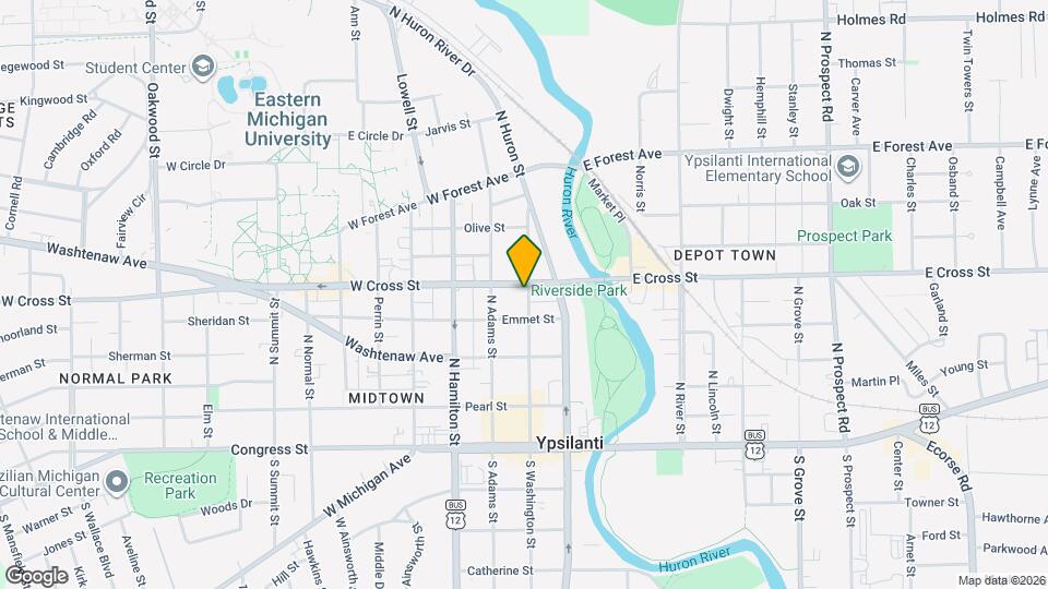 315 N Washington St Map and Location Details