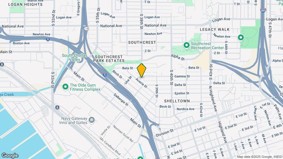 1617 S 38th St Map and Location Details