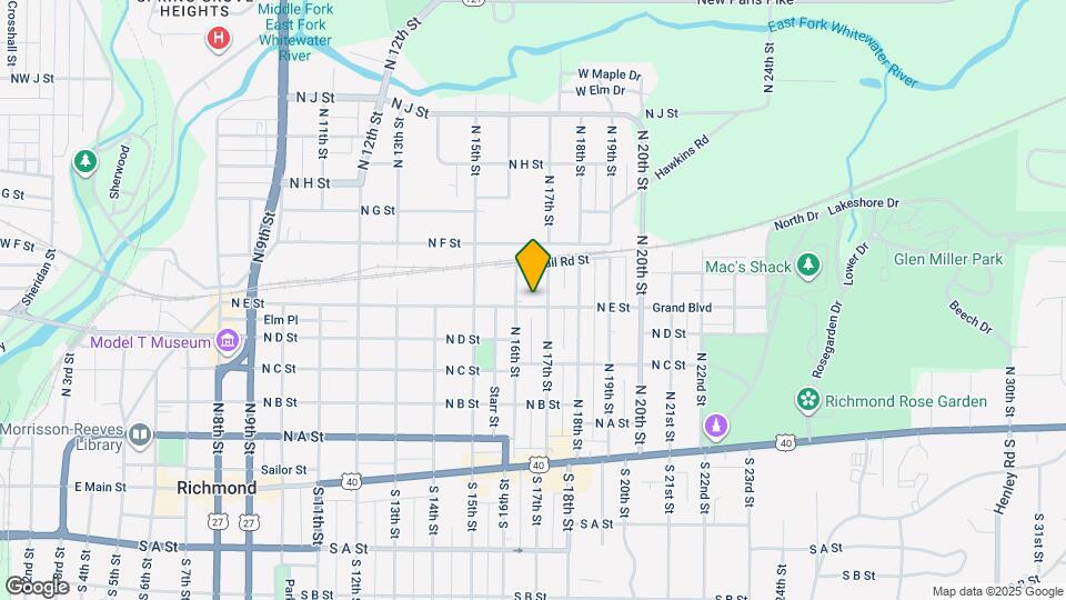 1616 N E St Map and Location Details