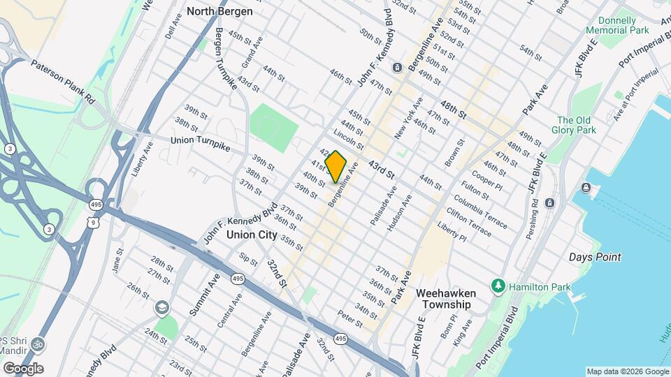 4001 Bergenline Ave Map and Location Details