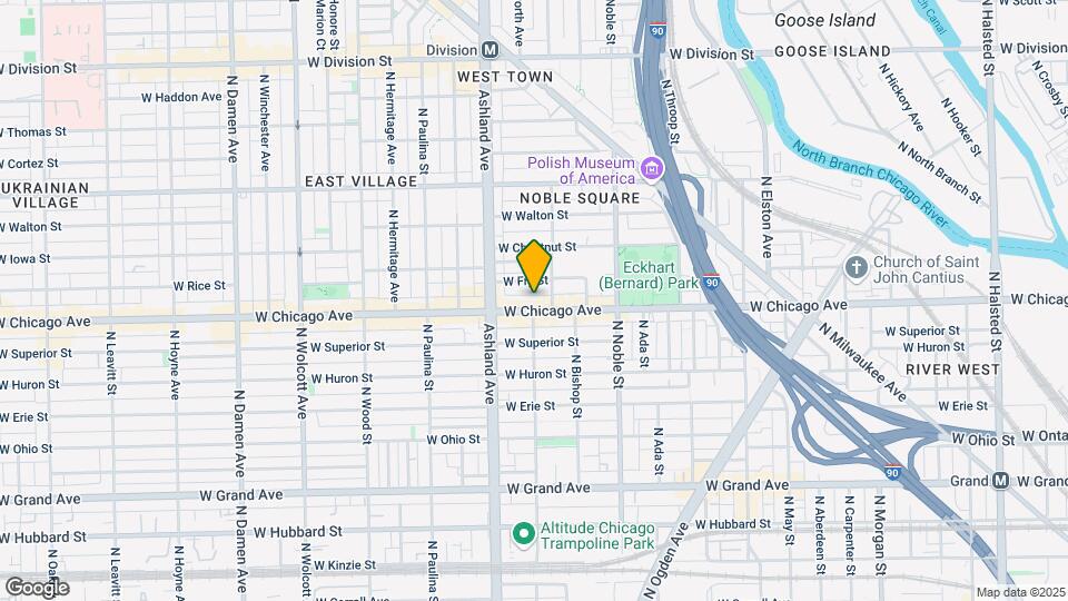 1518 W Chicago Ave, Unit 1 Map and Location Details