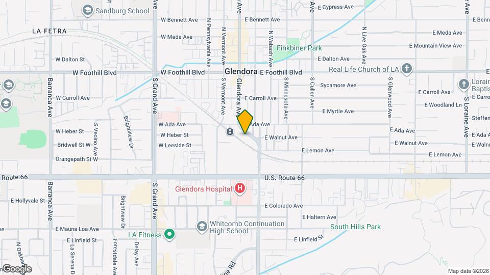 389 S Glendora Ave Map and Location Details