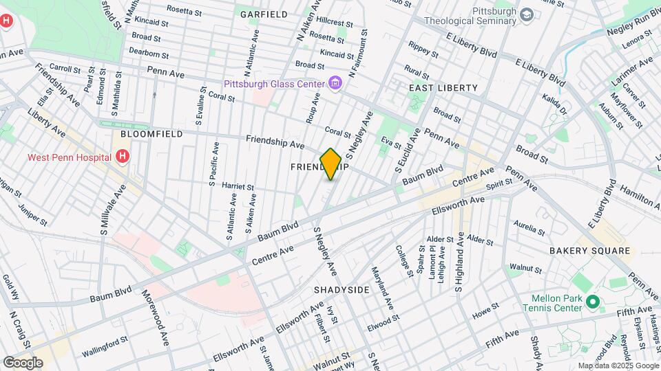 334 S Negley Ave Mapa y Detalles de la Ubicación