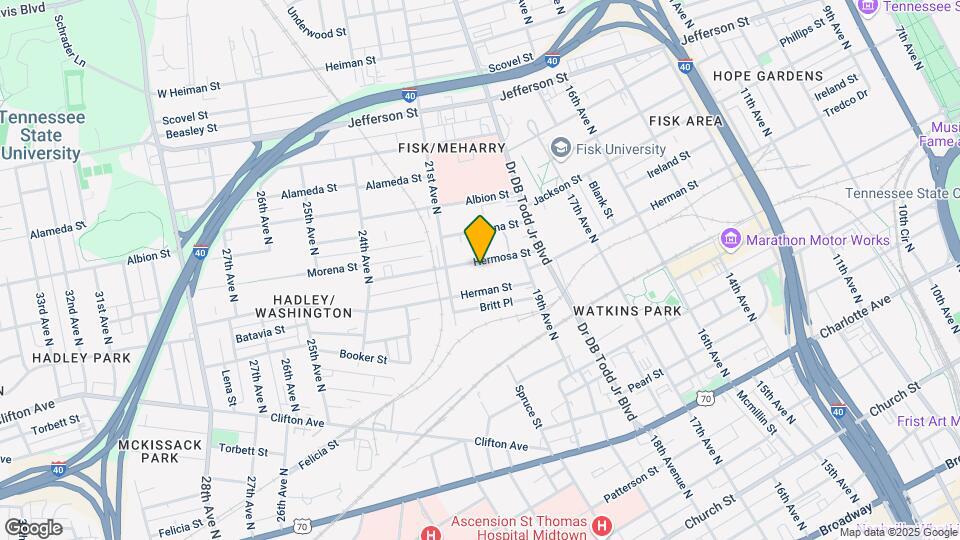 1837 Hermosa St Mapa y Detalles de la Ubicación