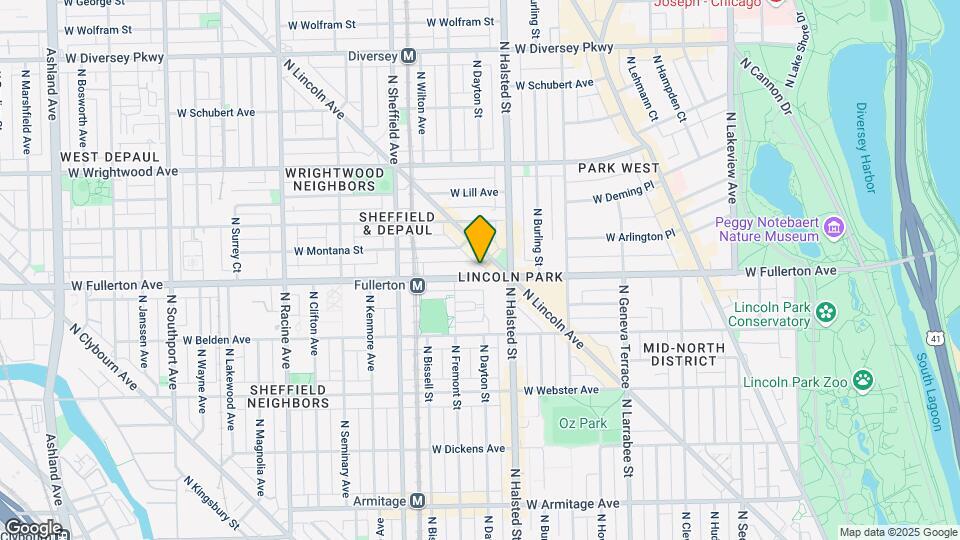834 W Fullerton Ave Mapa y Detalles de la Ubicación