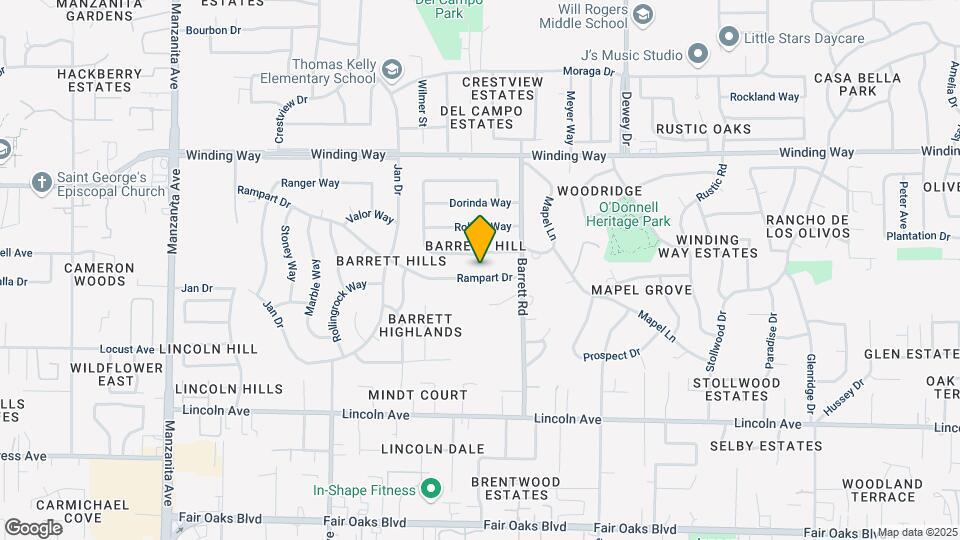 6415 Rampart Dr Map and Location Details