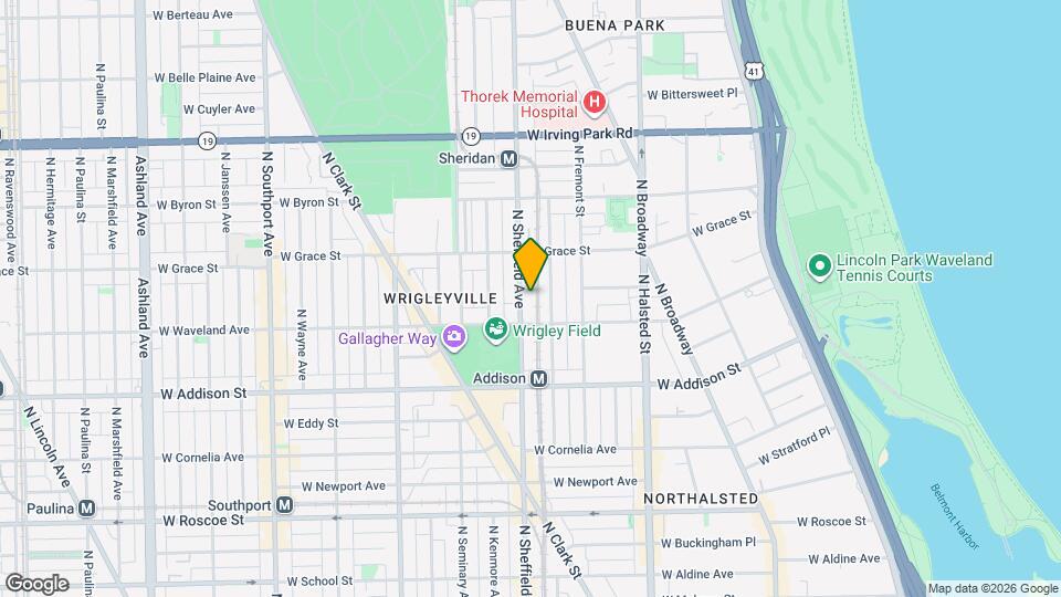 3725 N Sheffield Ave, Unit Rooftop Condo Map and Location Details
