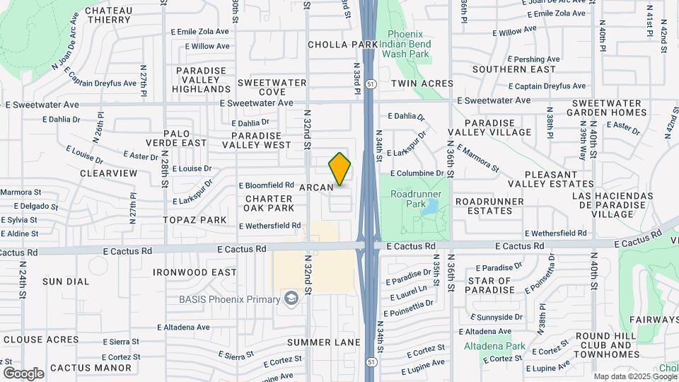 3308 E Bloomfield Rd Map and Location Details