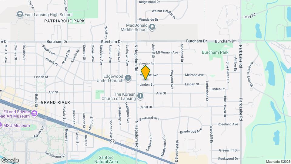 1537 Linden St Map and Location Details
