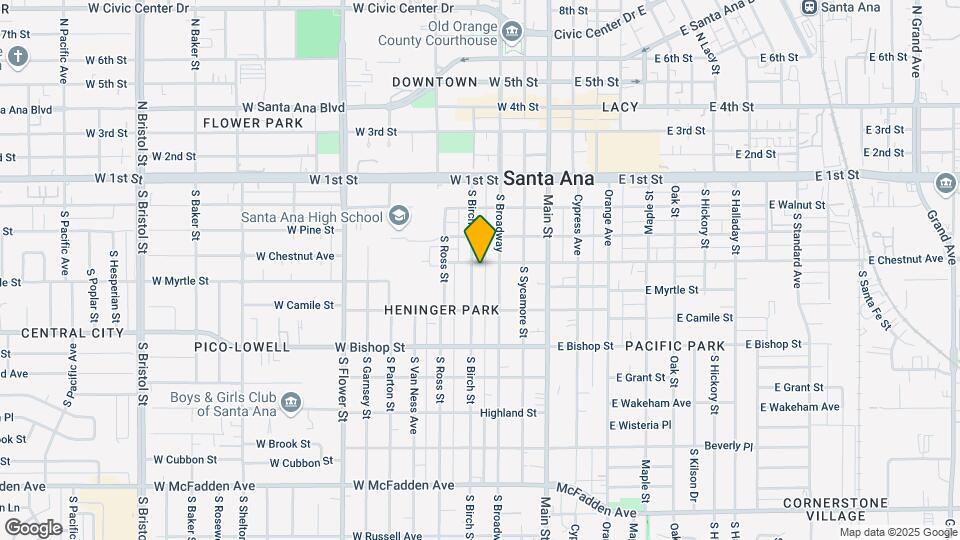 401 S Birch St Map and Location Details