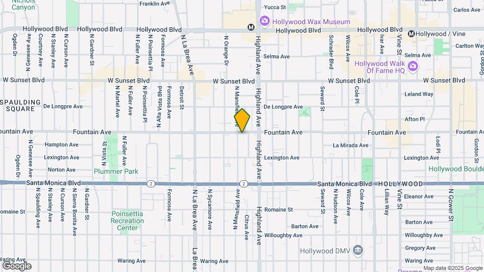 1252 N Mansfield Ave Map and Location Details