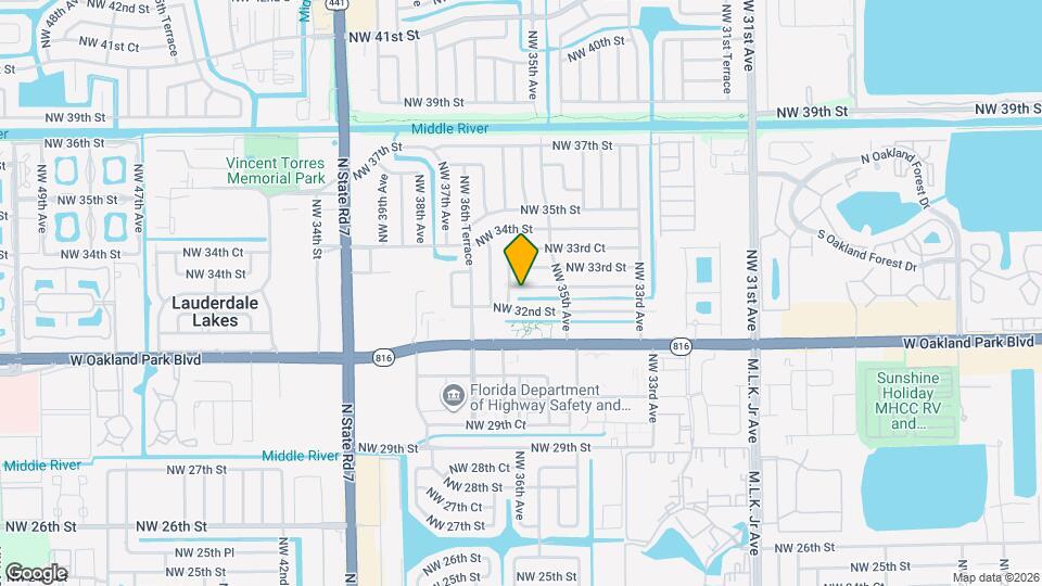 3580 NW 32nd Ct Map and Location Details