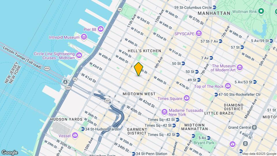 426 W 45th St Map and Location Details