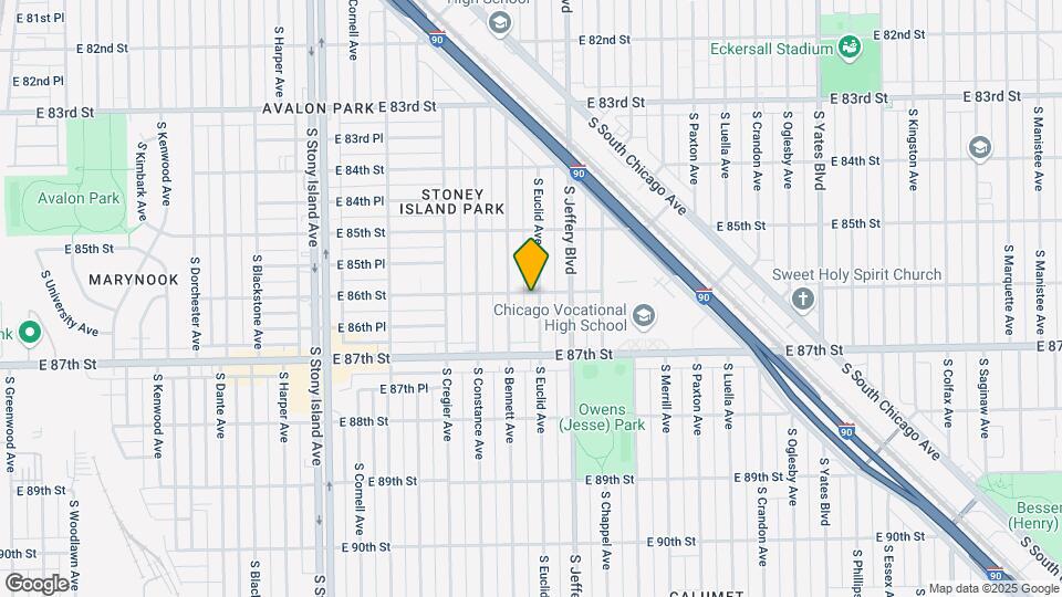 8600 S Euclid Ave Mapa y Detalles de la Ubicación