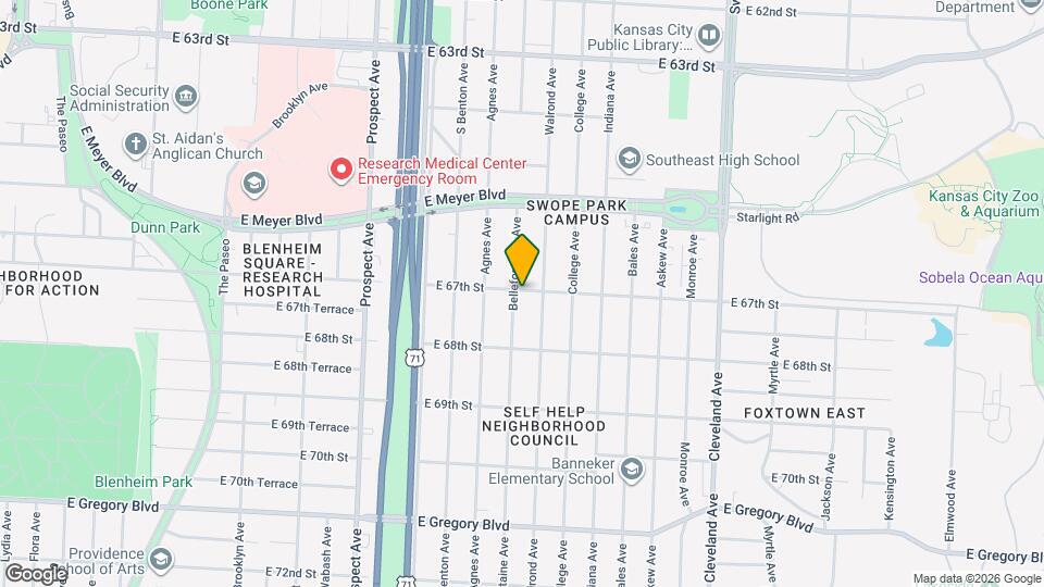 6701 Bellefontaine Ave Map and Location Details