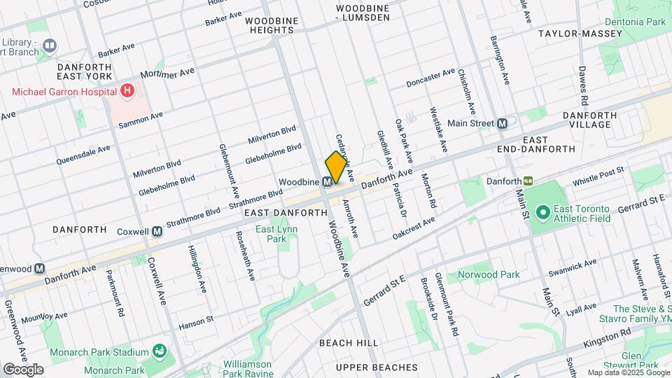 2106-2112 Danforth Ave Map and Location Details