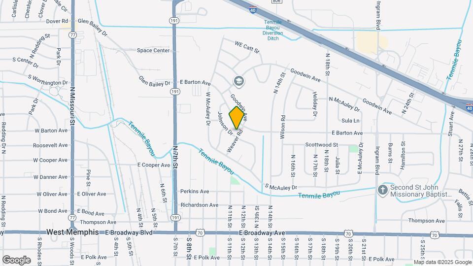 606 Weaver Rd Map and Location Details