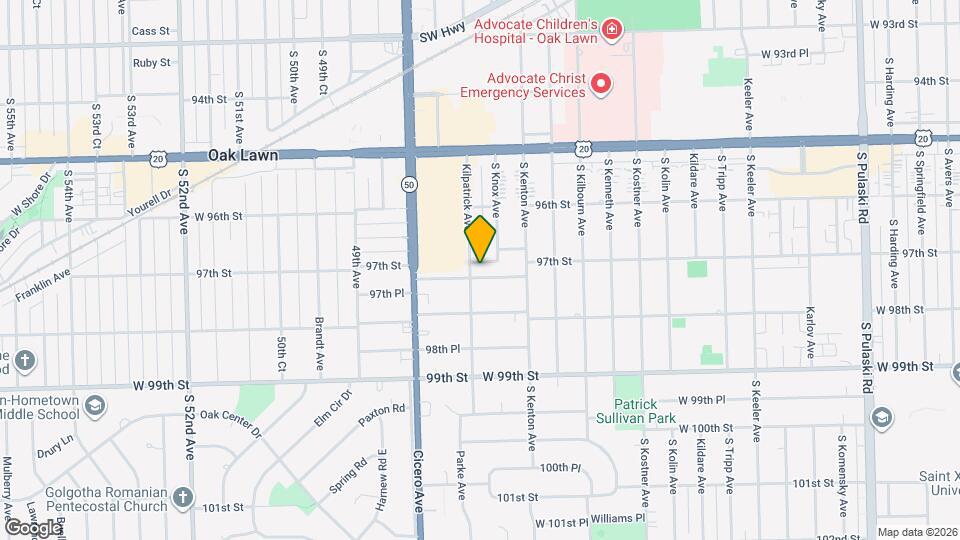 4640 W 97th Pl Map and Location Details